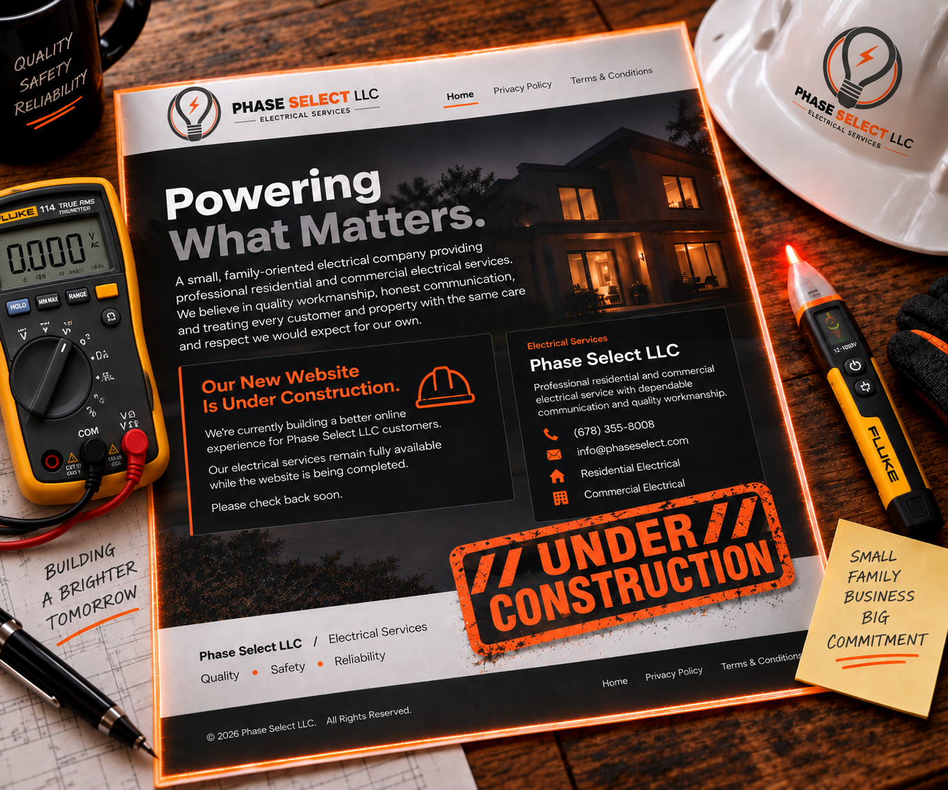 Phase Select LLC website under construction